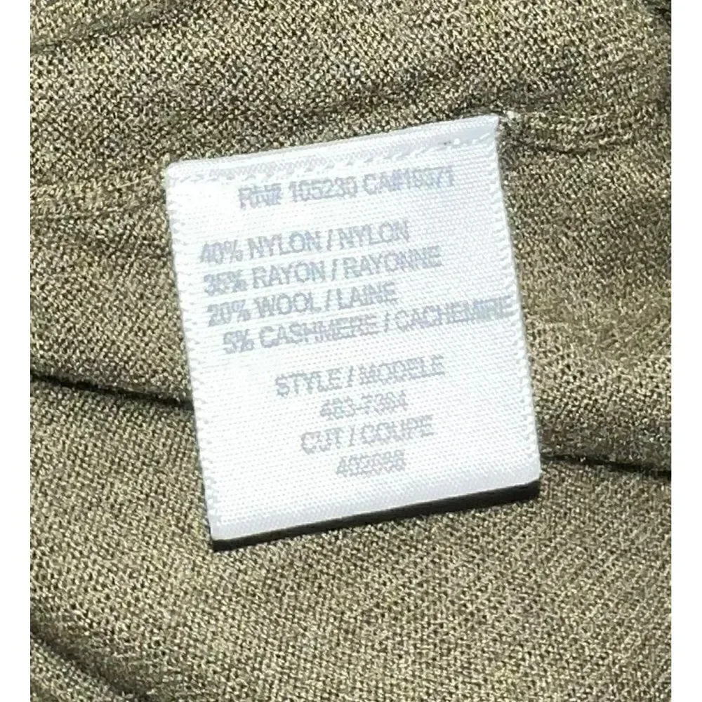 Cashmere Blend Dark Green Cowl Neck Sweater